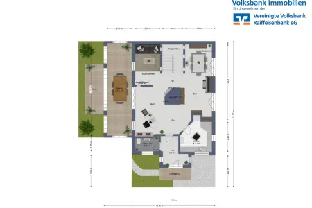 Aussenanlage der Immobilie: Stilvolle Doppelhaushälfte mit traumhaftem Ausblick und Photovoltaikanlage! (Grundriss)