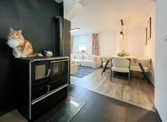 mit wohliger Kaminwärme