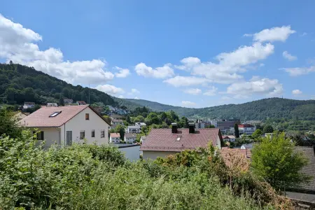 Ansicht-S der Immobilie: Außergewöhnliches Grundstück für ein außergewöhnliches Haus mit tollem Blick in Eberbach! (Foto)