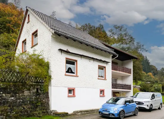 Ansicht_SO der Immobilie: Interessante Immobilie mit großem Grundstück im ruhigen, von Natur umgebenen Sensbachtal! (Foto)