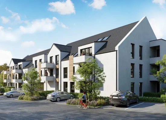 Aussenansicht der Immobilie: kfw 40 - Neubau-Highlight in Main-Nähe  (Wohnung 11) (Foto)