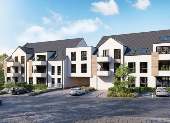 Frontansicht der Immobilie: kfw 40 - Neubau-Highlight in Main-Nähe  (Wohnung 11) (Foto)