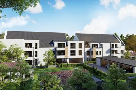 Gartenansicht der Immobilie: kfw 40 - Neubau-Highlight in Main-Nähe  (Wohnung 9) (Foto)