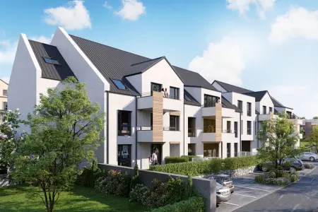 Seitenansicht der Immobilie: kfw 40 - Neubau-Highlight in Main-Nähe  (Wohnung 9) (Foto)