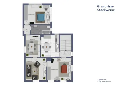 Grundriss EG identisch mit 1.OG