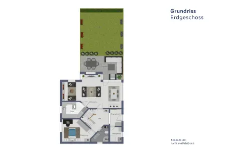 der Immobilie: Modernes Einfamilienhaus – Familienidyll am Main (Grundriss)