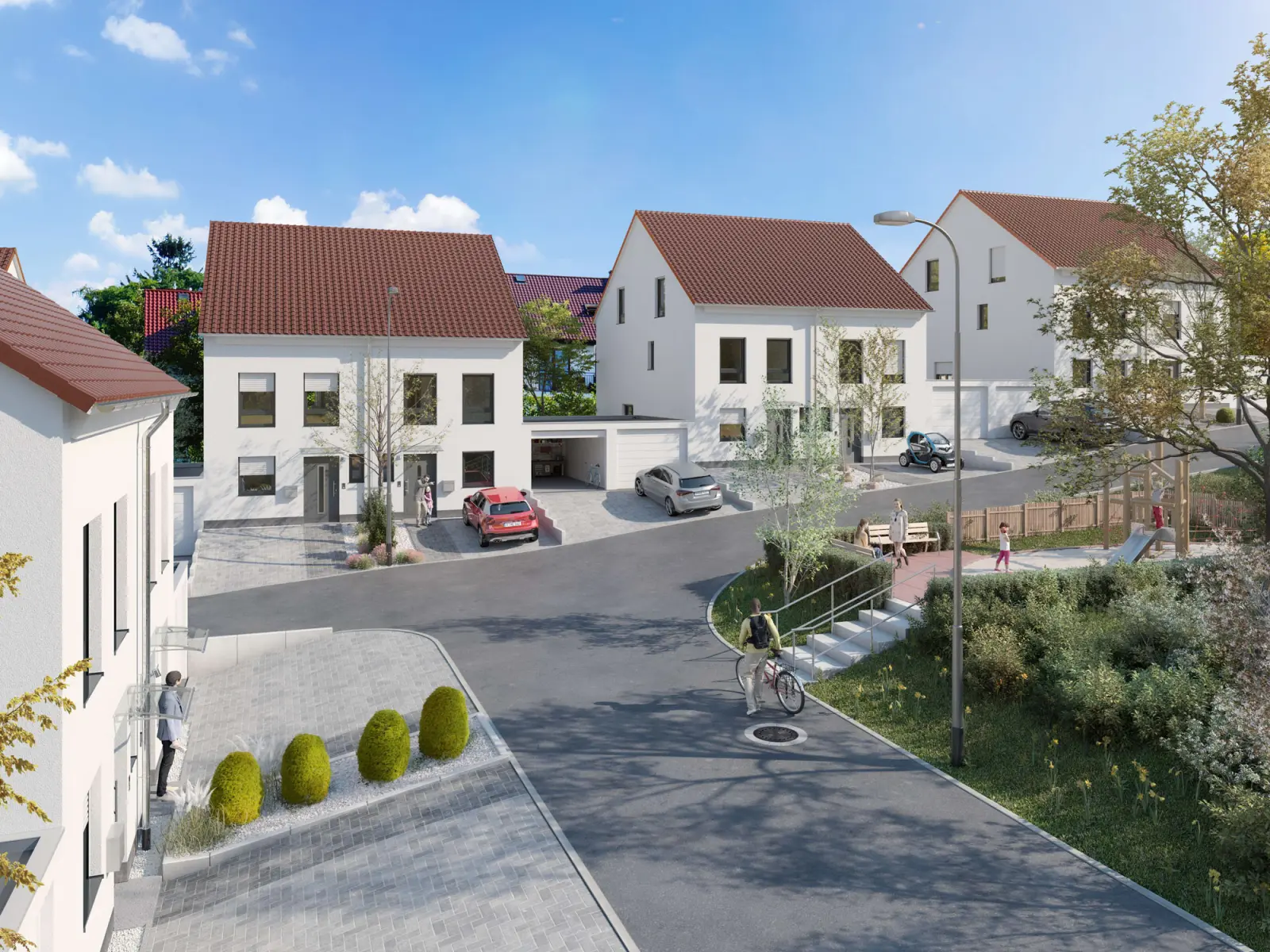 Vorderansicht von dem Bauträgerprojekt in Ober-Ramstadt