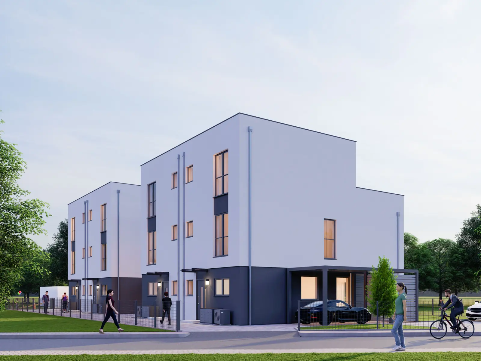 Außenansicht des Bauträgerprojekt Quattro