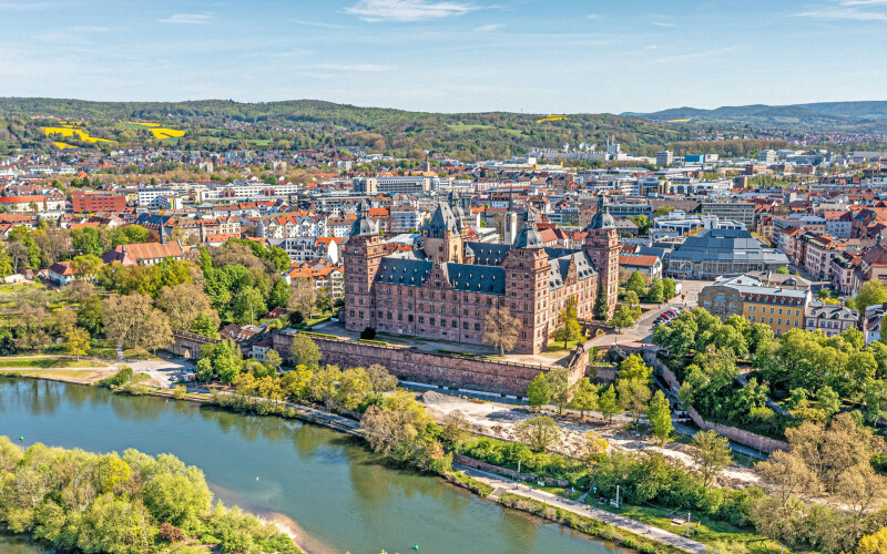 Luftbild von der Region Aschaffenburg