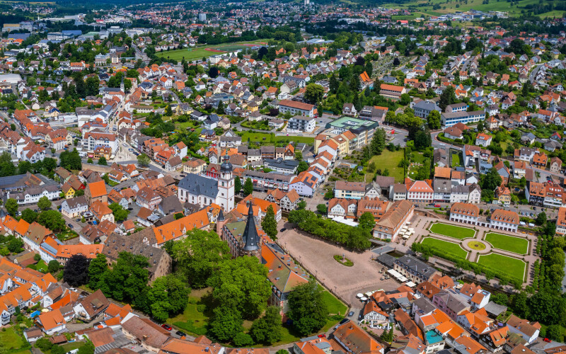 Luftbild von der Region Erbach